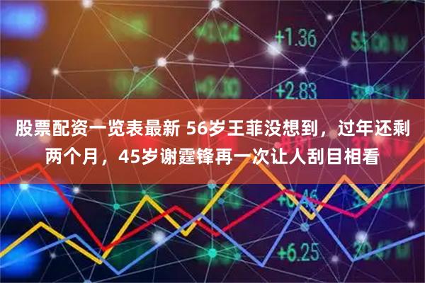 股票配资一览表最新 56岁王菲没想到，过年还剩两个月，45岁谢霆锋再一次让人刮目相看
